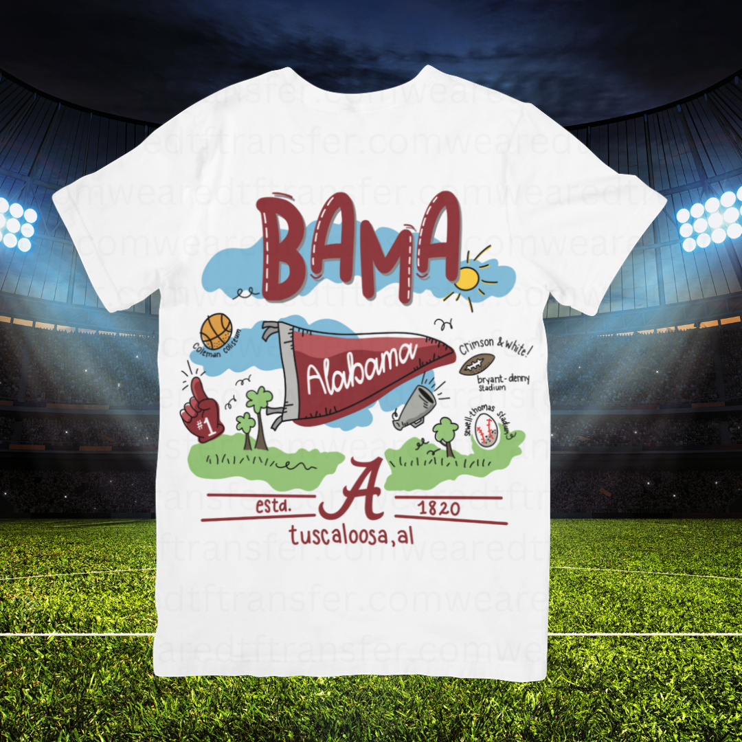 Football Team Doodles - Bama