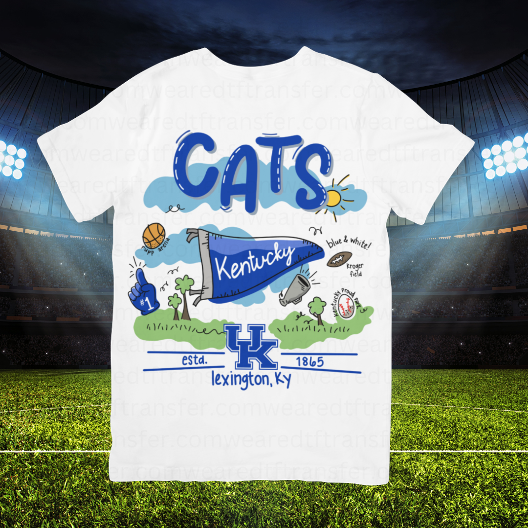 Football Team Doodles - KY Wildcats