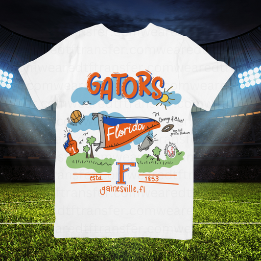 Football Team Doodles - FL Gators