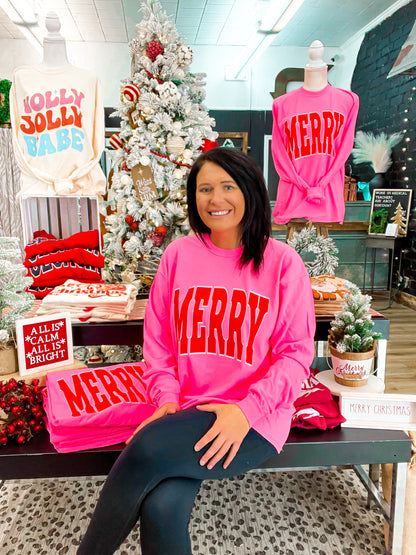 MERRY Varsity Print