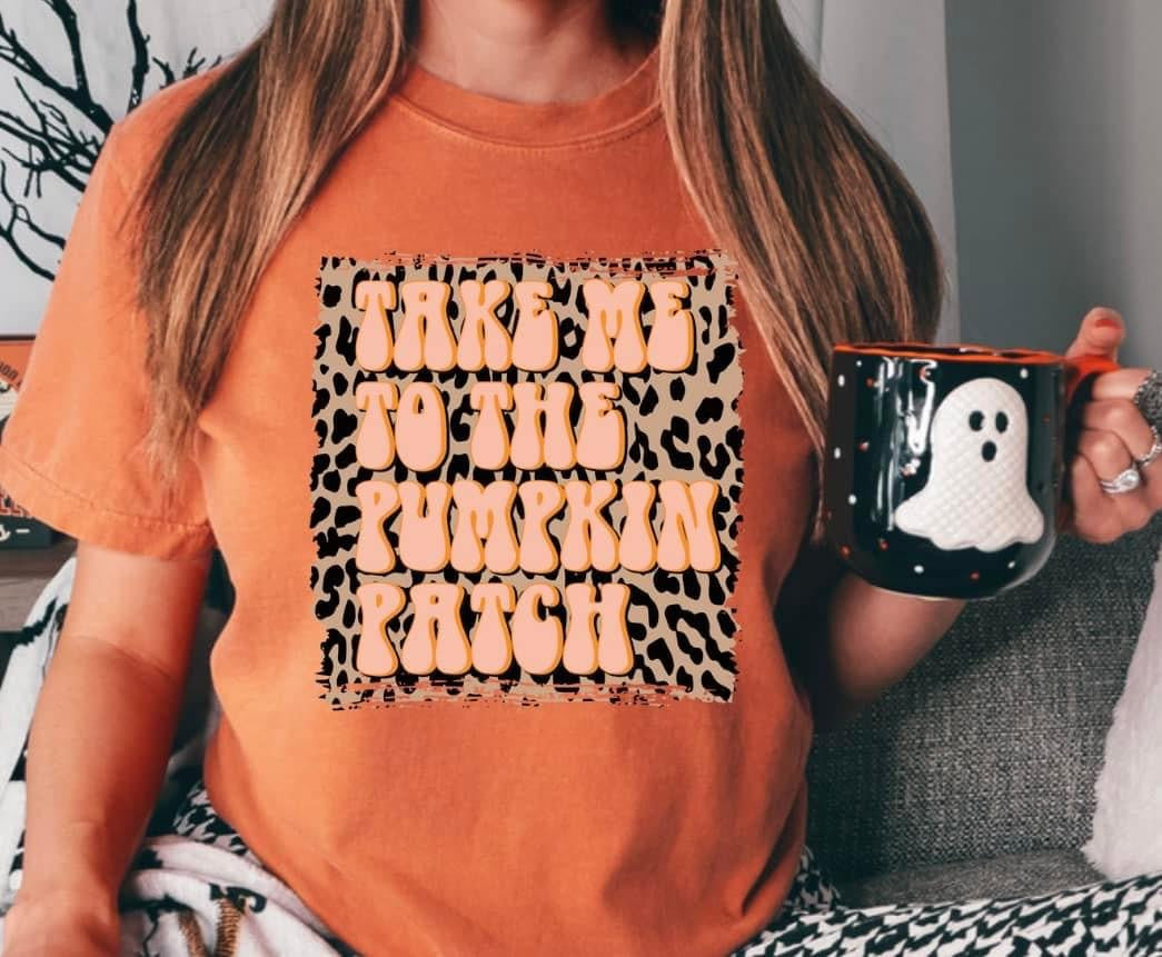 Take Me To The Pumpkin Patch Leopard Retro