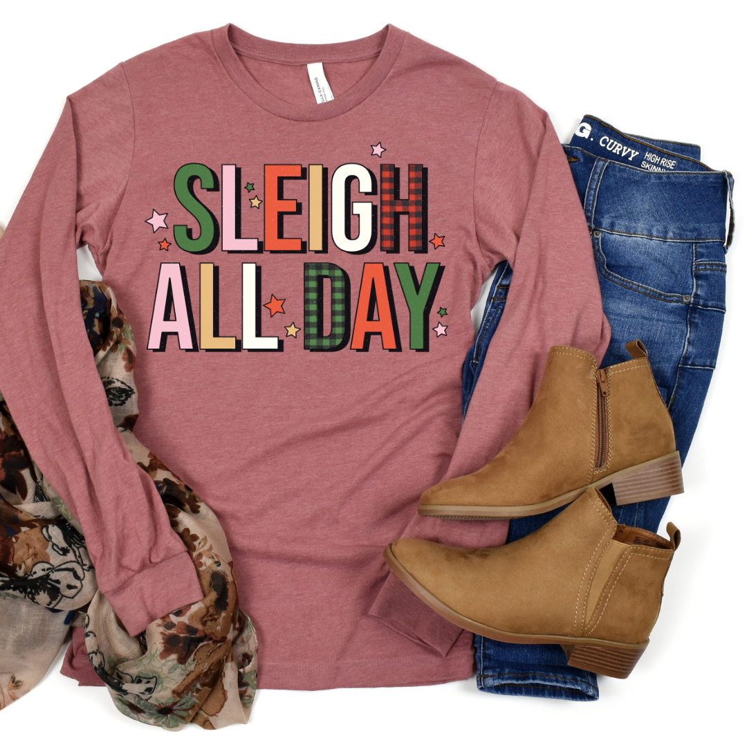 Sleigh All Day (stars & checkered)