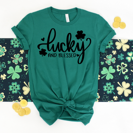 Lucky & Blessed - bold black