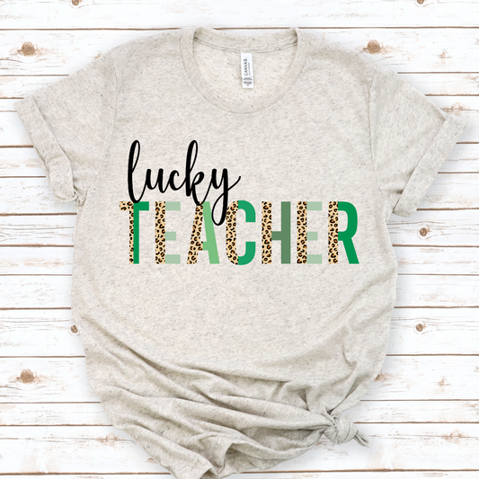 Lucky Teacher - fancy font