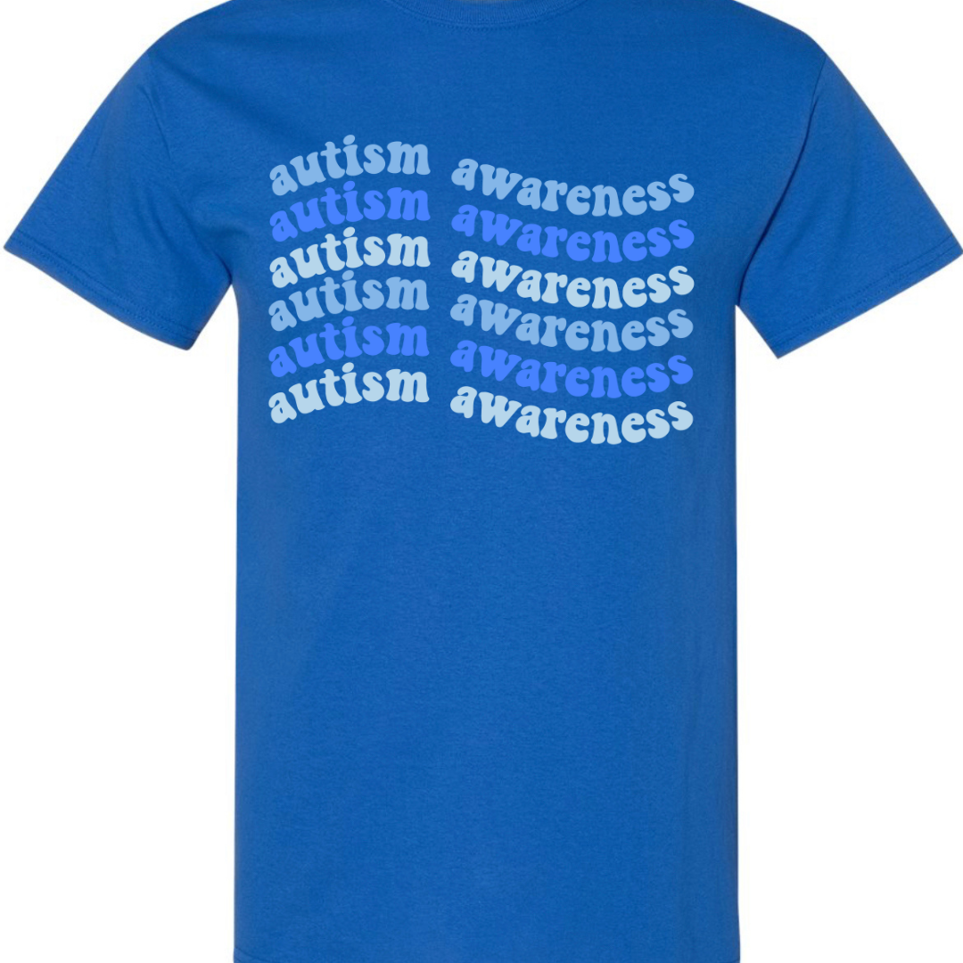 Autism Awareness - wavy blue