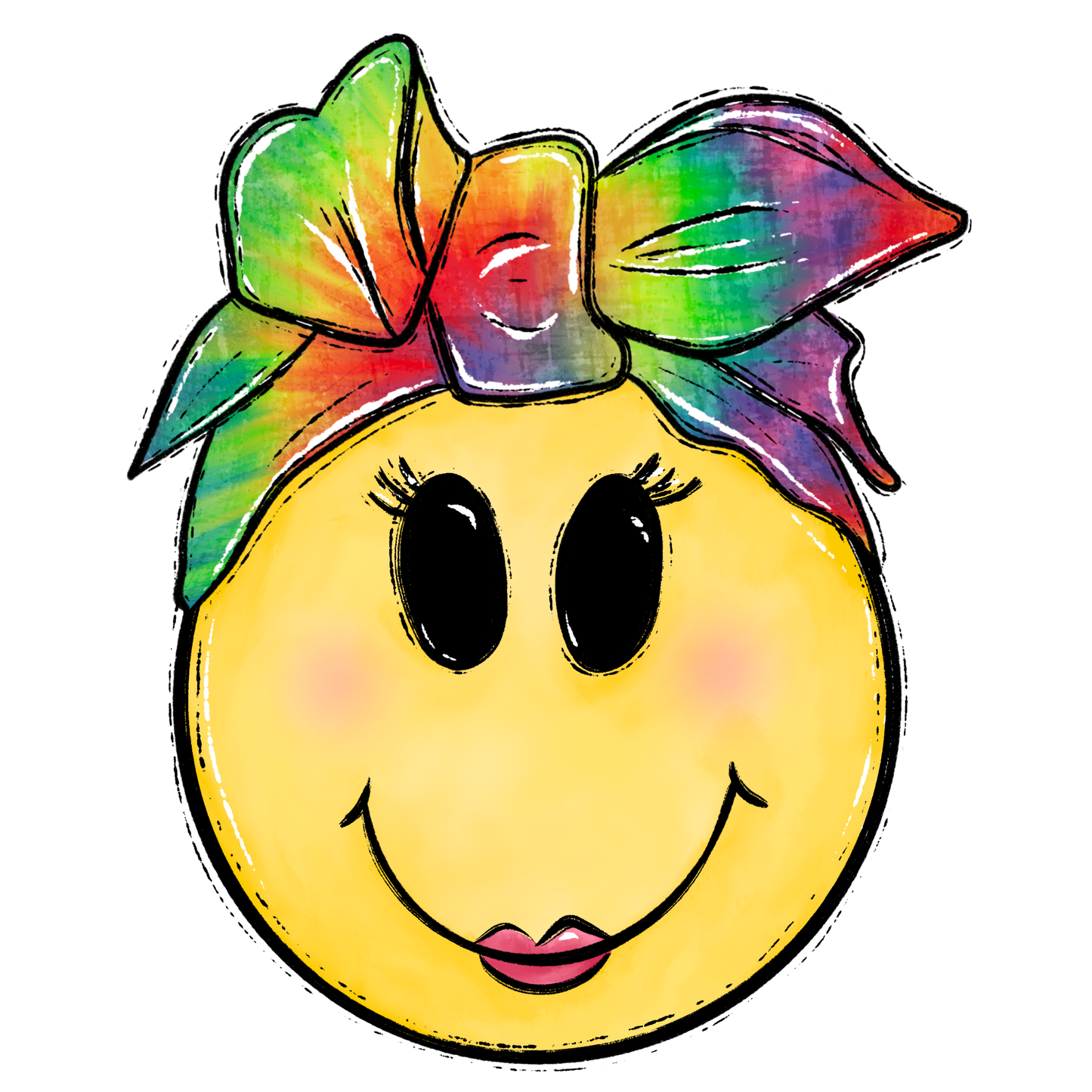 Tie-Dye Bandana Smiley